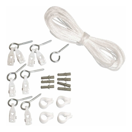 KIT CORDA COM ROLDANA PARA VARAL DE TETO NYLON