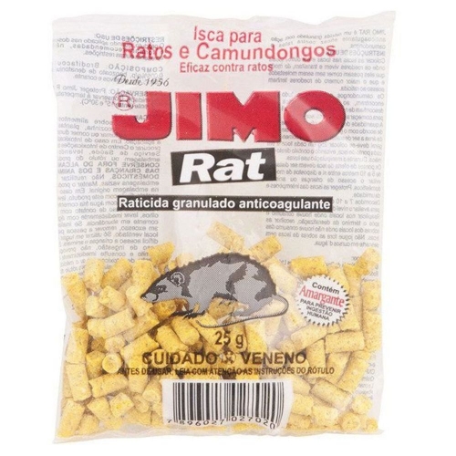 RATICIDA ESTOJO COM 04 UNIDADES DE 25 G JIMO