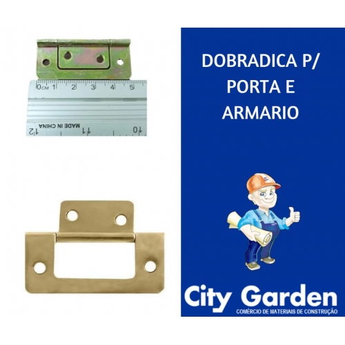 DOBRADICA PORTA DE ARMARIO E GUARDA ROUPA ANTIGO COM/ ABA ( Dobra ) 5mm