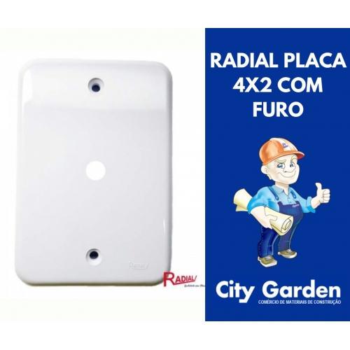 PLACA CEGA COM FURO (POLLAR) 4X2 RADIAL