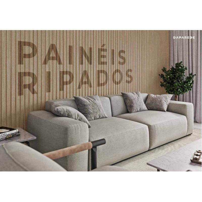 BARRA PAINEL RIPADO MDF PRESTIGE 63x9x2700 (5,5CM P/ BARRA REND) (20PÇ = 1,10ML)