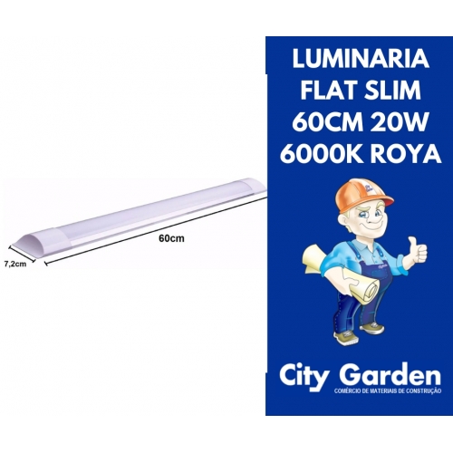 LUMINARIA FLAT SLIM 60CM 20W 6000K ROYA