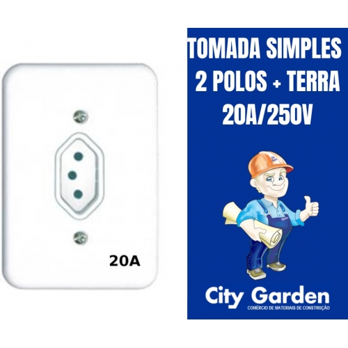 TOMADA SIMPLES (POLLAR) 20A/250V RADIAL