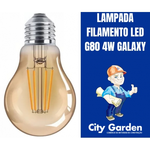 LAMPADA FILAMENTO LED G80 4W GALAXY