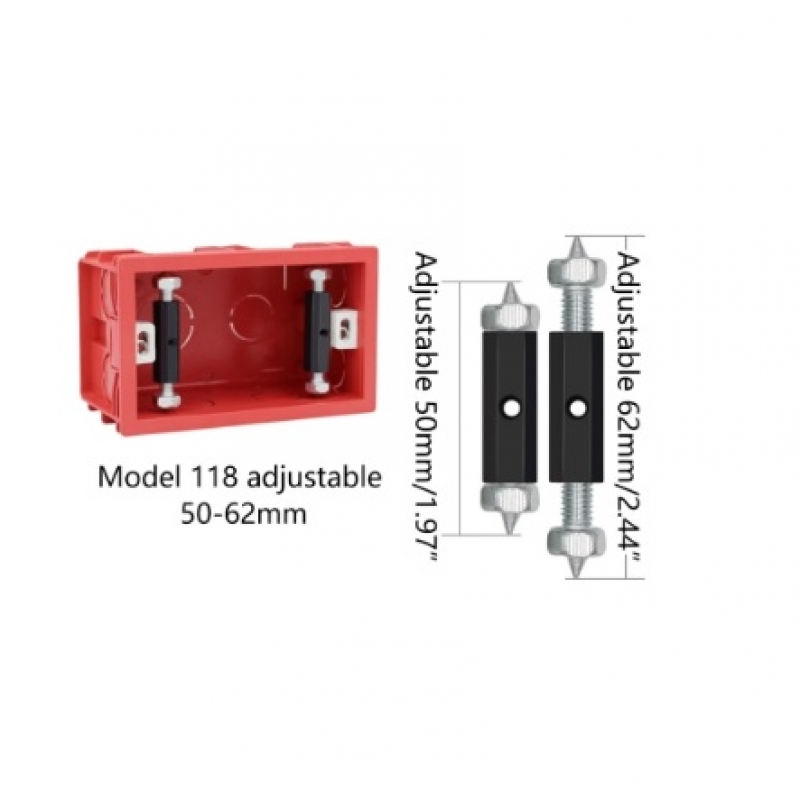 REPARO PARA CAIXA 2X4 - PARAFUSO ALONGADOR COM REGULAGEM (1 POR CARTELA)