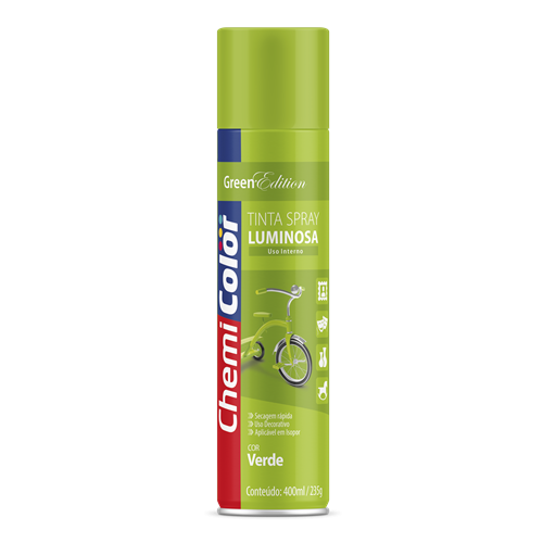 TINTA SPRAY LUMINOSA VERDE 380 ML CHEMICOLOR