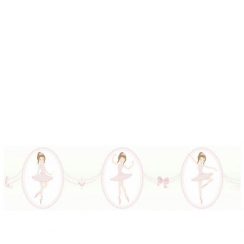 PAPEL DE PAREDE FAIXA DE BAILARINA BAMBINO 3213 0,53X10MTS REF