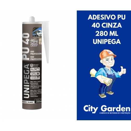 ADESIVO PU 40 CINZA 280 ML UNIPEGA