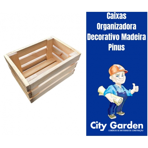 Caixas Organizadora Decorativo Madeira Pinus