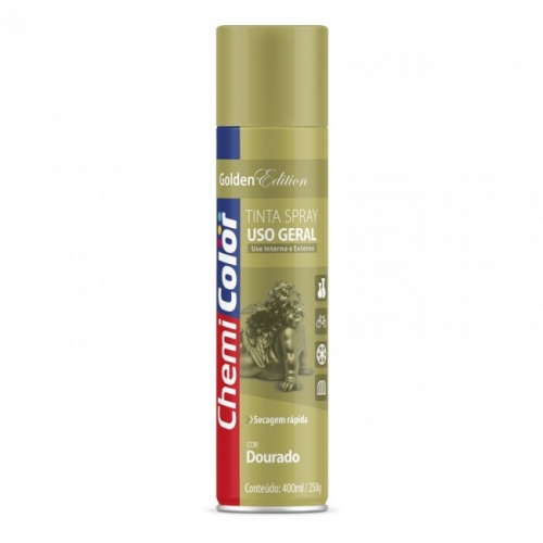 TINTA SPRAY - USO GERAL 400ML DOURADO CHEMICOLOR