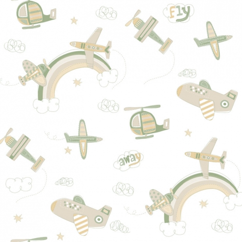 PAPEL DE PAREDE AVIÕES BAMBINO 3310 0,53X10MTS REF