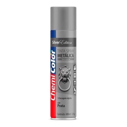 TINTA SPRAY METALICA PRATA 350 ML CHEMICOLOR