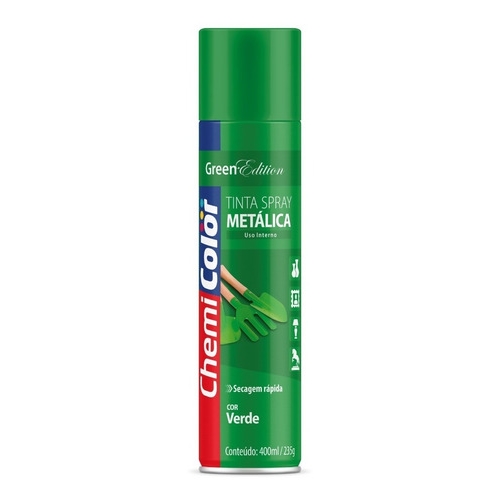 TINTA SPRAY METALICA VERDE 350 ML CHEMICOLOR