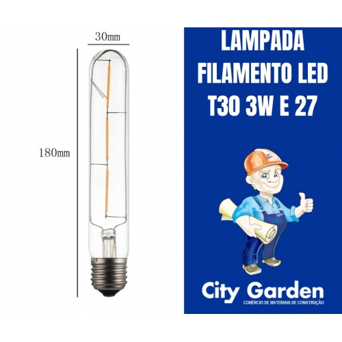 LAMPADA FILAMENTO LED T30 4W LED FILAMENT BULD