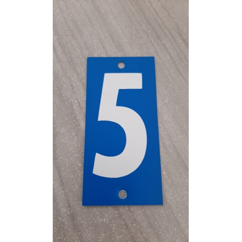 NUMERO 5 DE PVC AZUL 9CMX10CM