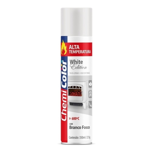 TINTA SPRAY ALTA TEMPERATURA BRANCO 400 ML CHEMICOLOR