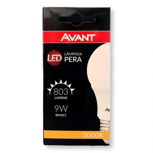 LAMPADA BULBO LED9WE-27 BIVOLT AVANT 810 LUMENS AM3000K