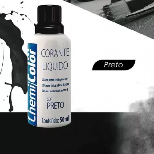 CORANTE LIQUIDO 50 ML PRETO CHEMICOLOR