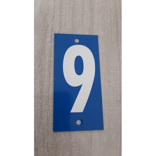 NUMERO 9 DE PVC AZUL 9CMX10CM