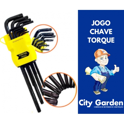 Jogo Chave Torque Longa 9 PEÇAS Fertak