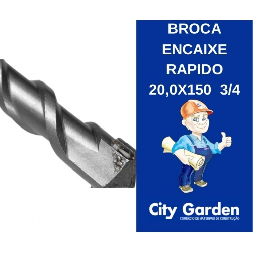 BROCA ENCAIXE RAPIDO 20,0X150 3/4