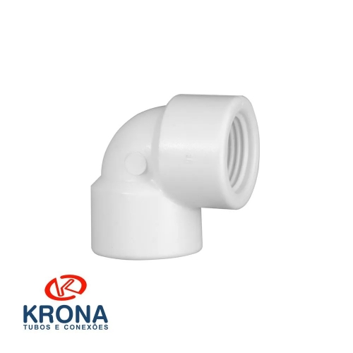 JOELHO 90 ROSCAVEL 1/2 BRANCO KRONA