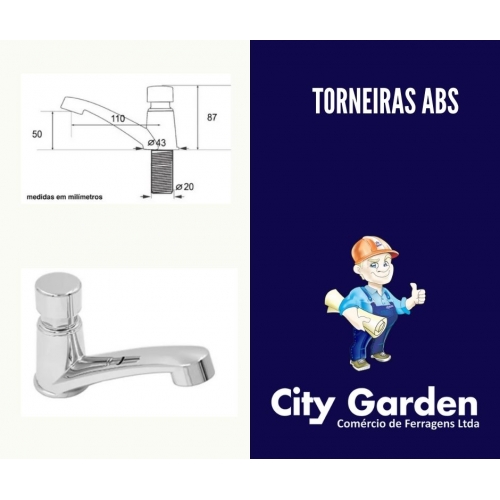 TORNEIRA LAVATORIO TEMPORIZADA ABS CROMADA RFV9037C VIT