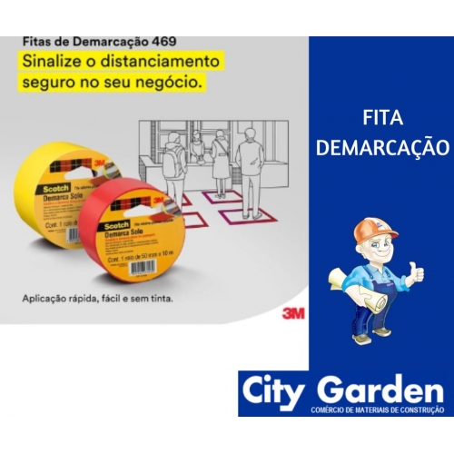 FITA DE DEMARCAÇÃO VERMELHA 50MM X 10M