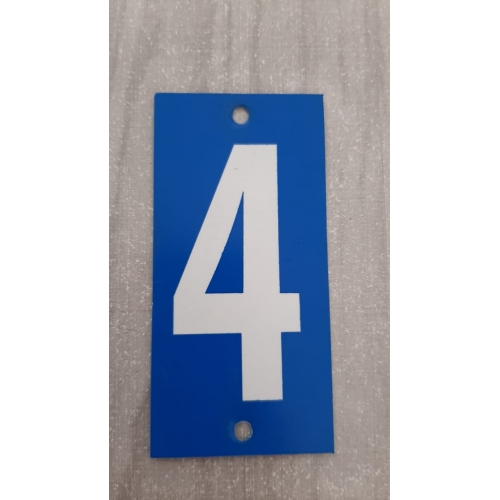 NUMERO 4 DE PVC AZUL 9CMX10CM