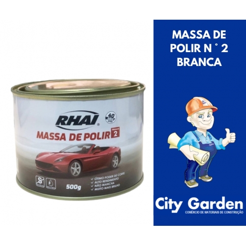 MASSA POLIR BRANCA N 2. 500 GRS RHAI