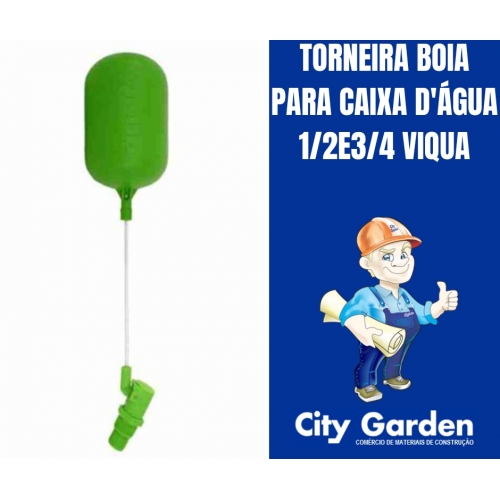 TORNEIRA BOIA PARA CAIXA D´AGUA 1/2E3/4 VIQUA