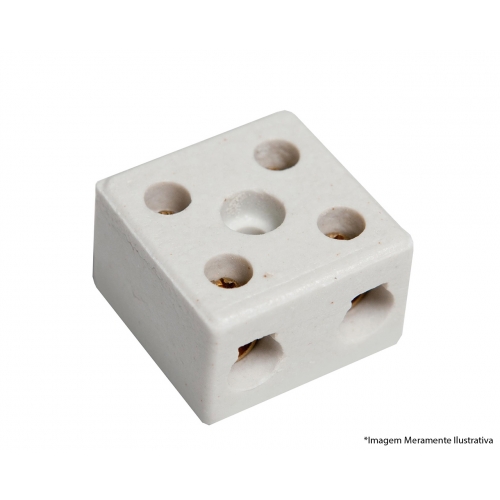 CONECTOR PORCELANA 2 POLOS 16MM