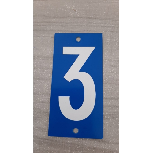 NUMERO 3 DE PVC AZUL 9CMX10CM