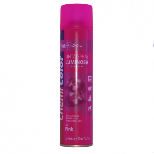 TINTA SPRAY LUMINOSA PINK 380 ML CHEMICOLOR