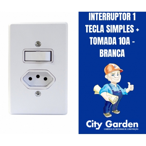 INTERRUPTOR E TOMADA (POLLAR) 10A/250V RADIAL