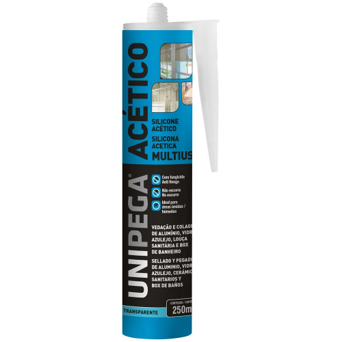 SILICONE ACETICO BRANCO 250ML UNIPEGA