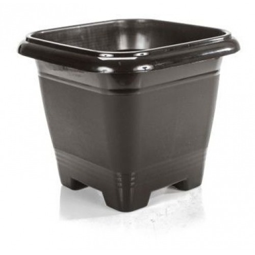 VASO QUADRADO PVC COR PRETO 05 32X26 VIDA VERDE