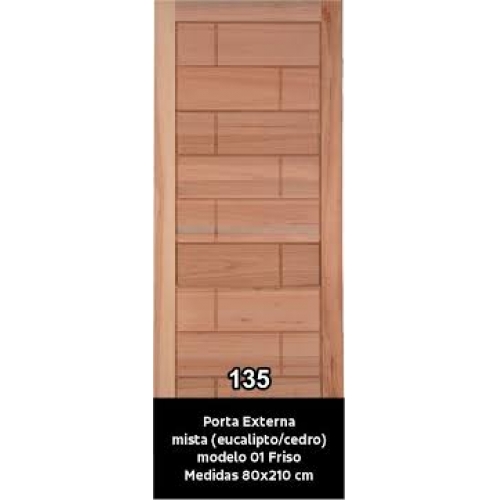 PORTA EXTERNA MISTA MODELO 01 FRISO 80X210CM 