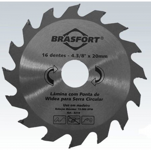 lamina com ponta de widea para serra circular 48 DENTES - 9,1/4'' x 25mm