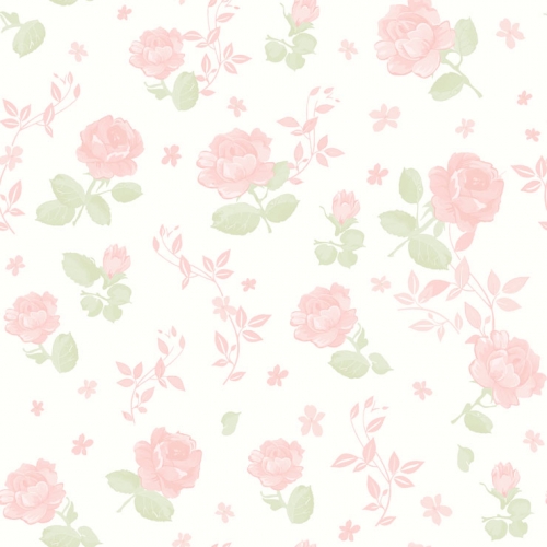 PAPEL DE PAREDE FLORAL ROSA BAMBINO 3361 0,53X10MTS REF