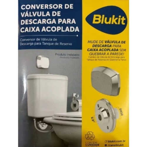 KIT CONVERSOR DN38 X 1|2 E TAMPA LISA CROMADO