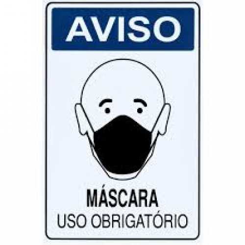 PLACA USO OBRIGATORIO DE MASCARA