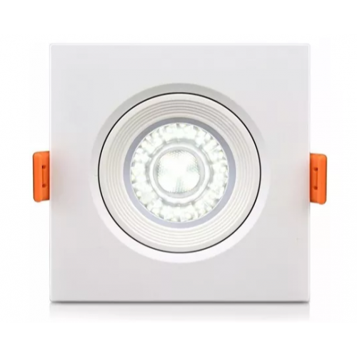 SPOT DE EMBUTIR QUADRADO LED 5W LUZ BRANCO QUENTE BIVOLT