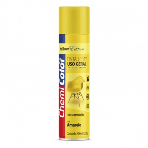 TINTA SPRAY USO GERAL 400ML AMARELO CHEMICOLOR