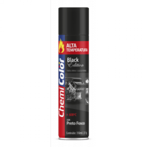 TINTA SPRAY ALTA TEMPERATURA PRETO FOSCO 400ml CHEMICOLOR