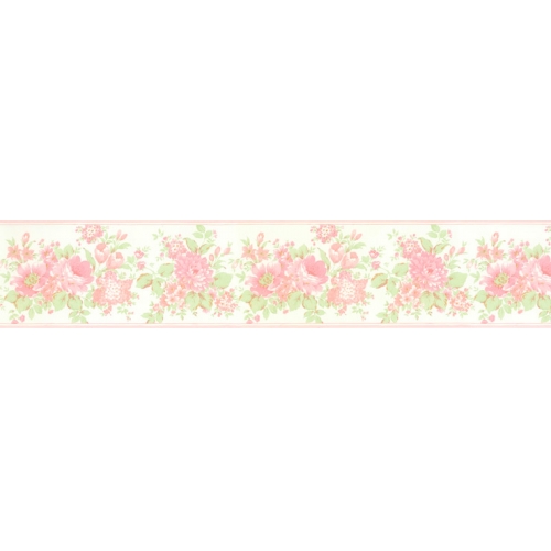 PAPEL DE PAREDE FAIXA BRANCA FLORAL BAMBINO 5523 0,53X10MTS REF