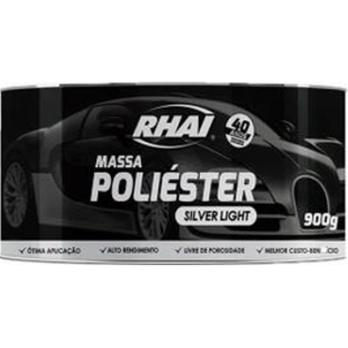 MASSA POLIESTER SILVER LIGHT 900GR RHAI