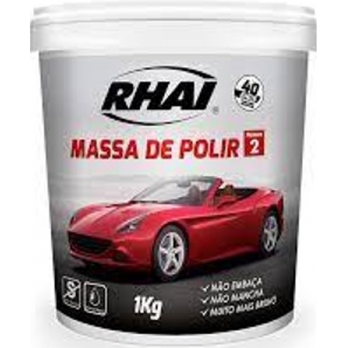 MASSA DE POLIR BRANCA FINA 500G RHAI