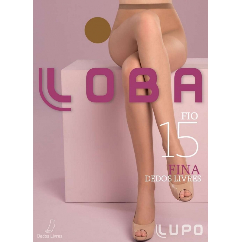 Meia Calça Fina Dedos Livres Fio 15 Loba