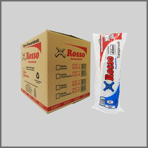 ROSSO COPO TRANSPARENTE 400ML C/50